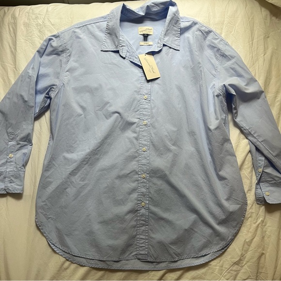 Universal Thread Tops - NWT Universal Thread Light Blue Button Down Cotton Shirt size XL